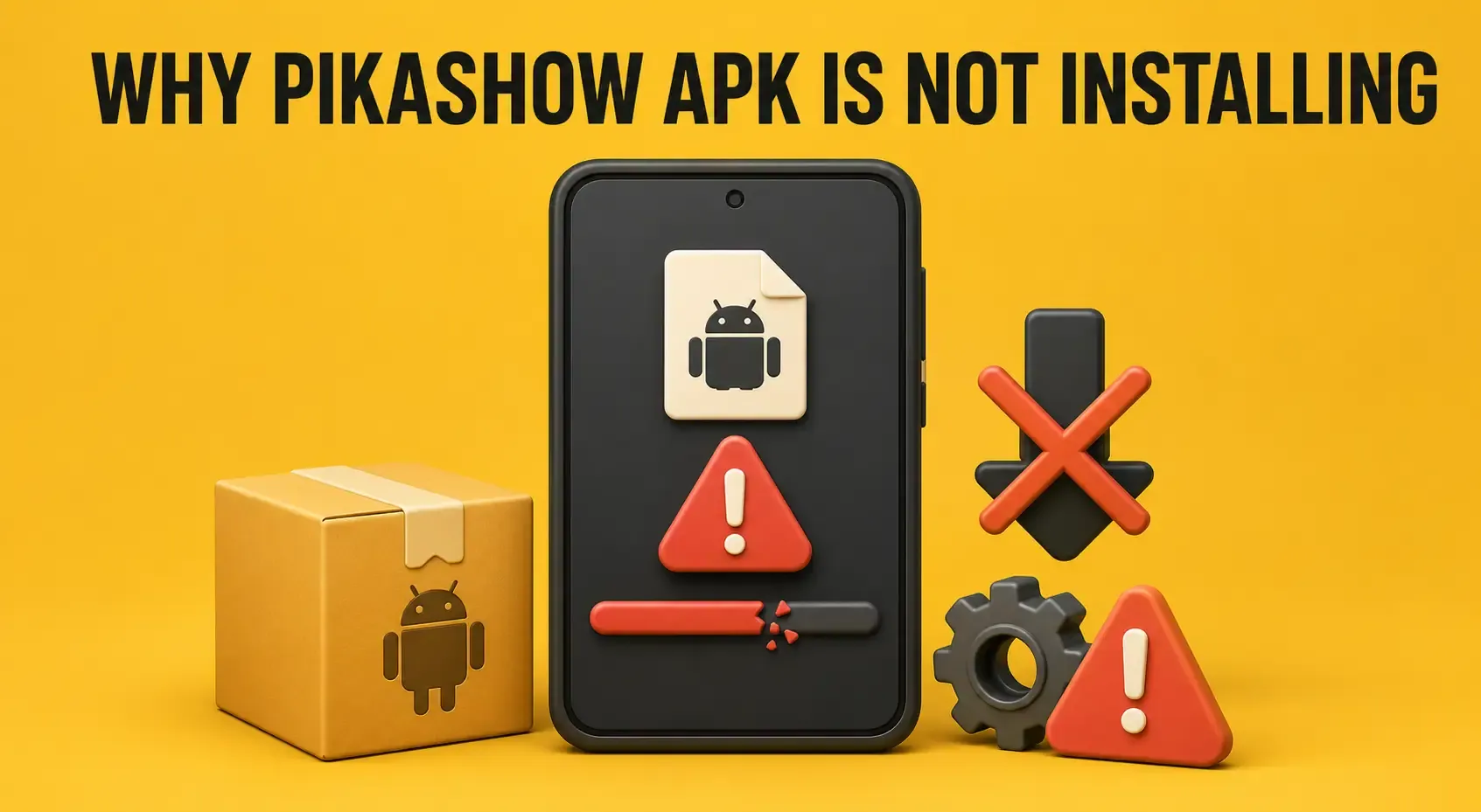 Install error screen for Pikashow APK users contacting this website