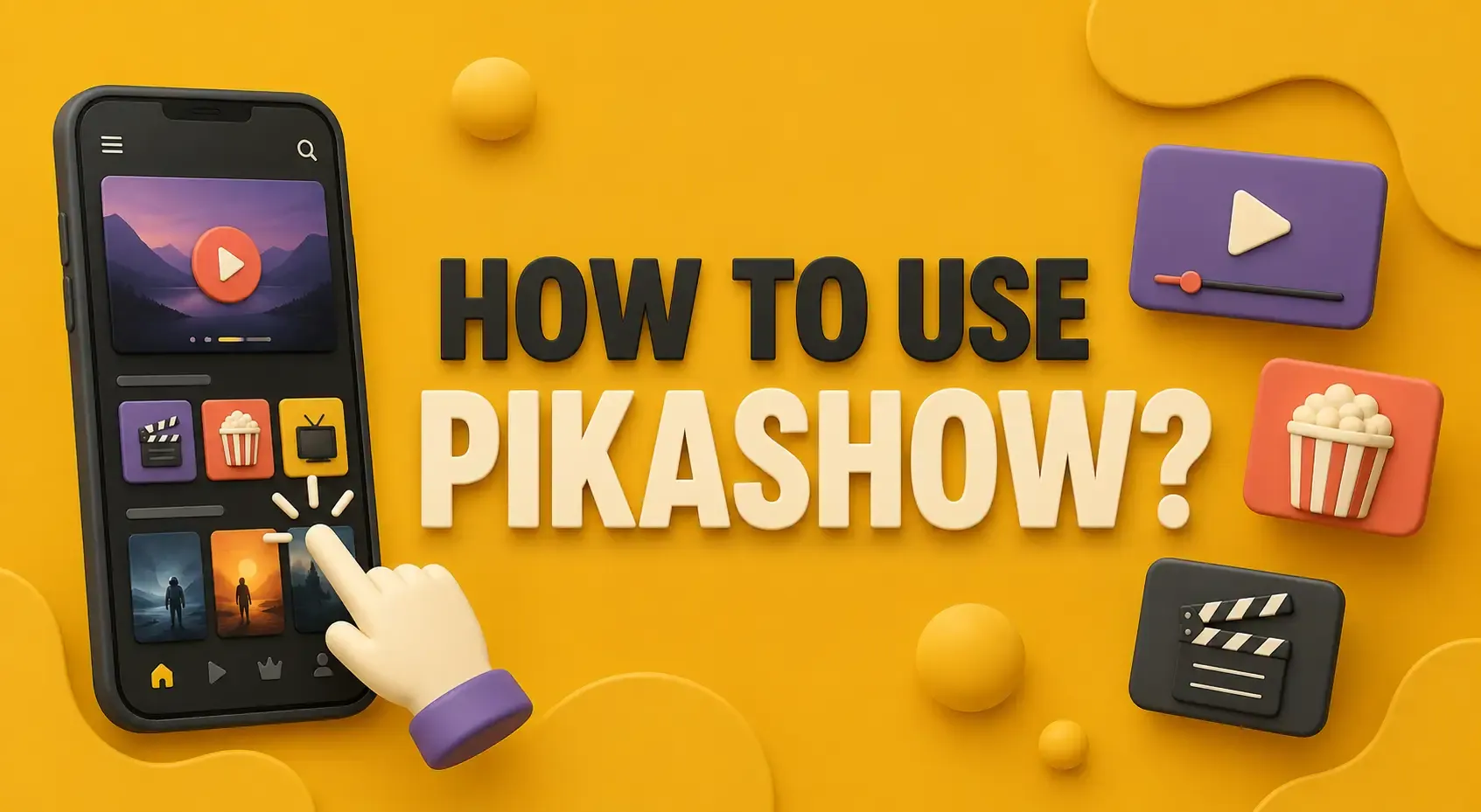 How to use Pikashow Pikashow playback controls on a phone for play, search and download
